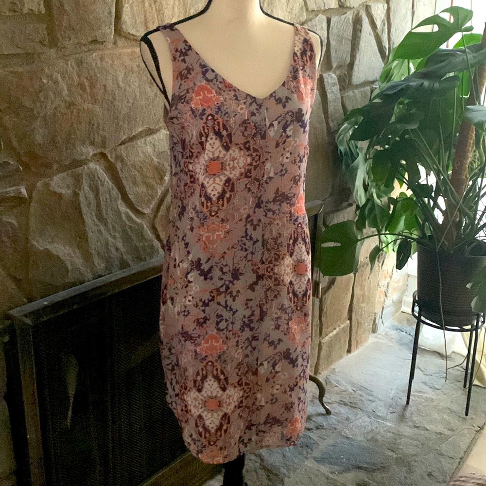 CAbi colorful sleeveless slip dress size XS